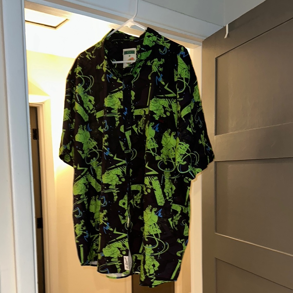 RSVLTS Space Jam Themed 3XL Short Sleeve Button Down